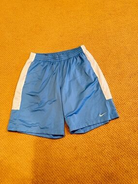 Nike Men’s Light Blue Athletic Shorts with White Panels